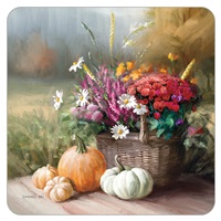 Pumpkins and Flowers