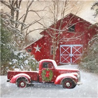 Christmas Truck and Barn